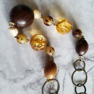 Yochi Jewelry - Yochi NY | Amber Beaded Statement Wrap Necklace Yochi Jewelry - Yochi NY | Amber Beaded Statement Wrap Necklace